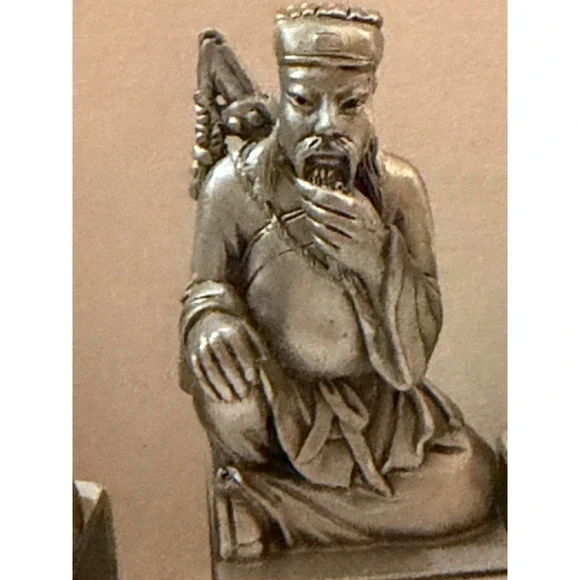 Tumasek Solid Pewter – Eight Immortals & Auspicious Animals (Set of 6)